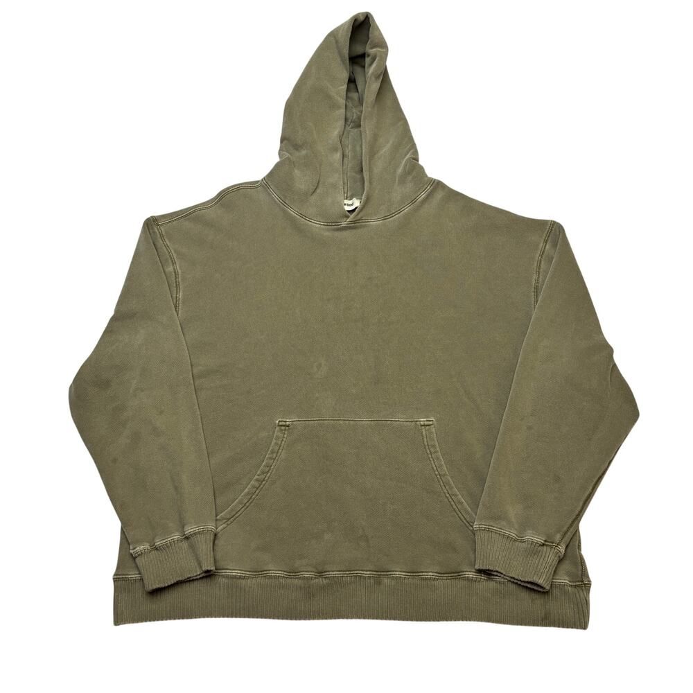 Elwood Core Hoodie Men's XL Green Distressed Boxy Retro Loungewear